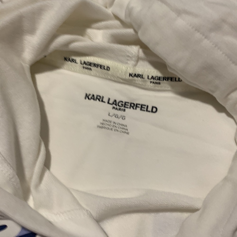 Karl Lagerfeld Paris why Hooded Sweatshirt Size L - Picture 10 of 16